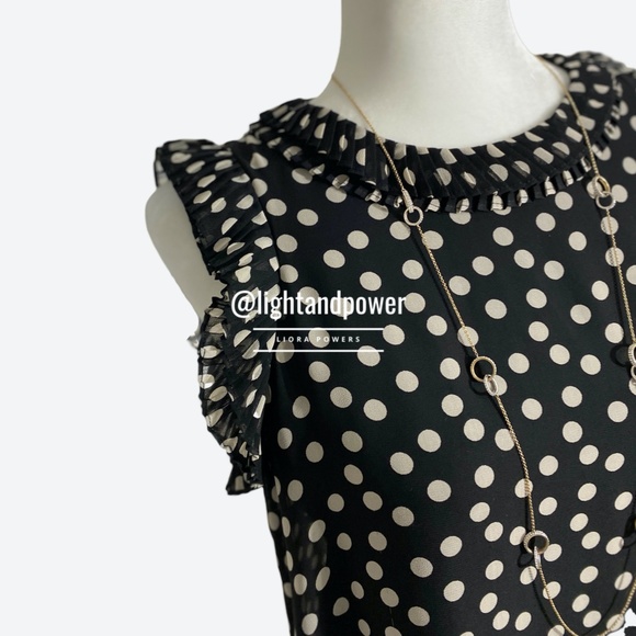 Max Studio Black Polk Dot Dress XS EUC - Picture 8 of 10